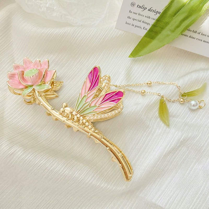 Women's Fashion Lotus Flower Hair Clips