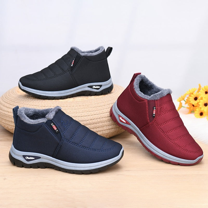 Winter Fleece-lined Thick Non-slip Wear-resistant Shoes For The Old