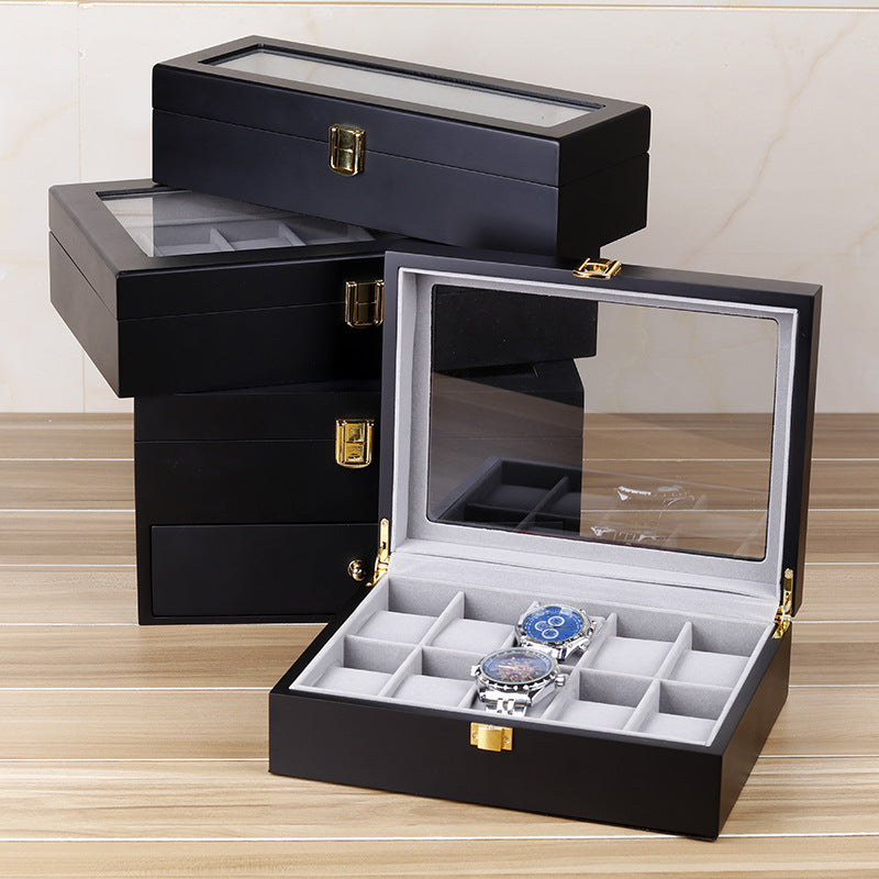 Black Matte Baked Paint Jewelry Organizer Display Box