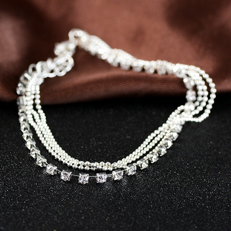 1PC Multilayer Charming Crystal Anklet