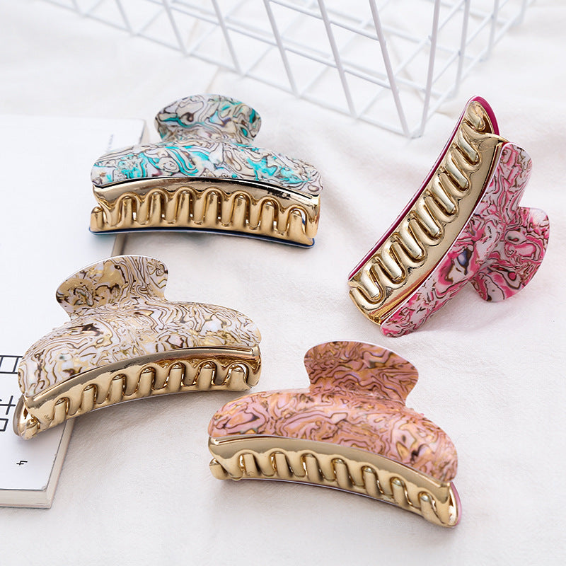 Women's Acrylic Hair Stripe Claw