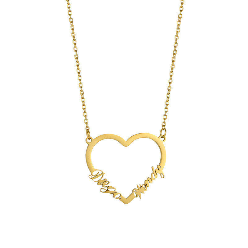 Love Sweater Lock Bone Chain Female Small Peach Heart