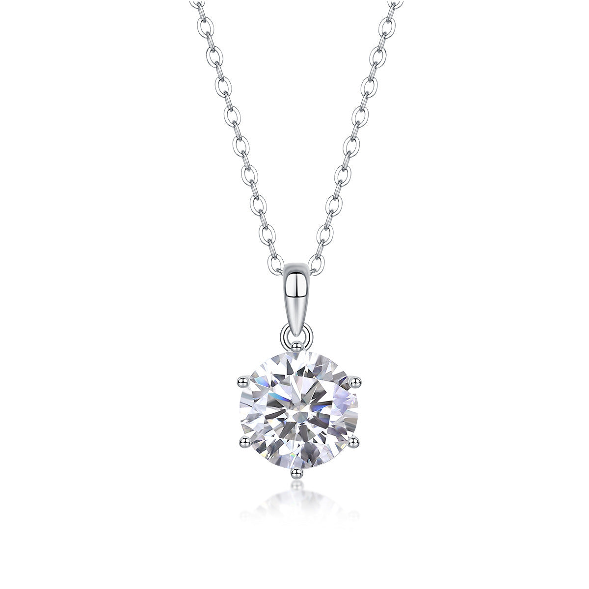 Moissanite Yis Style Horse Eye Pendant Necklace