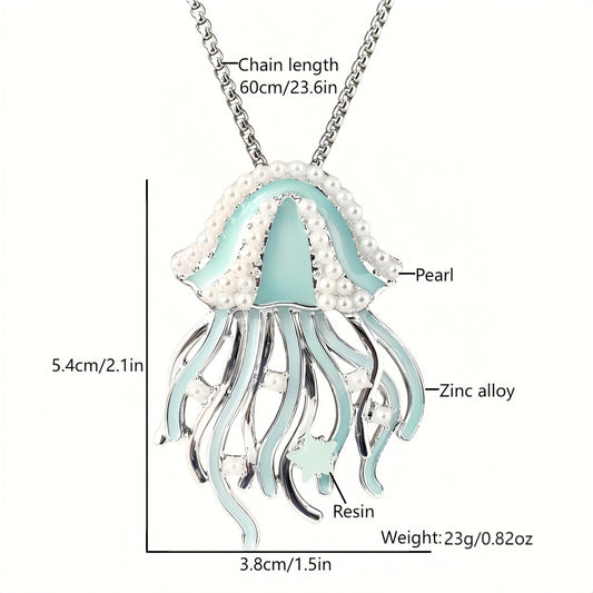 Sweet Dreams Luminous Jellyfish Pendant Necklace