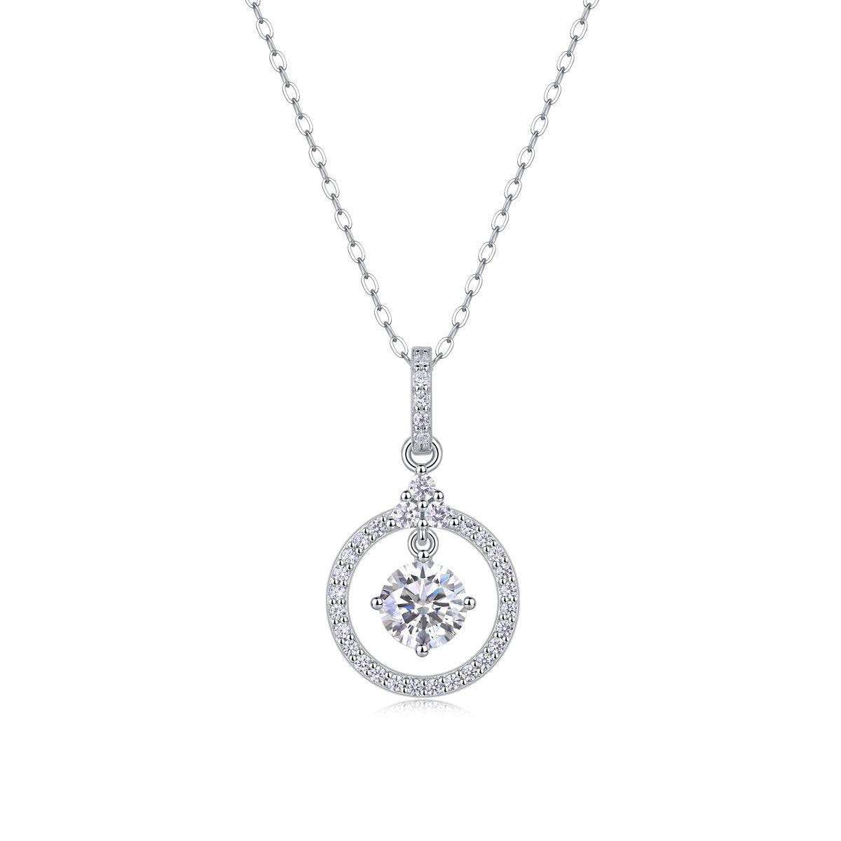 Moissanite Yis Style Horse Eye Pendant Necklace