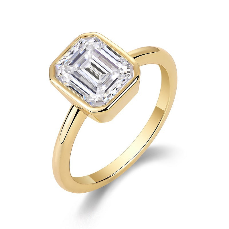 with Moissanite S925 Sterling Silver and Gold