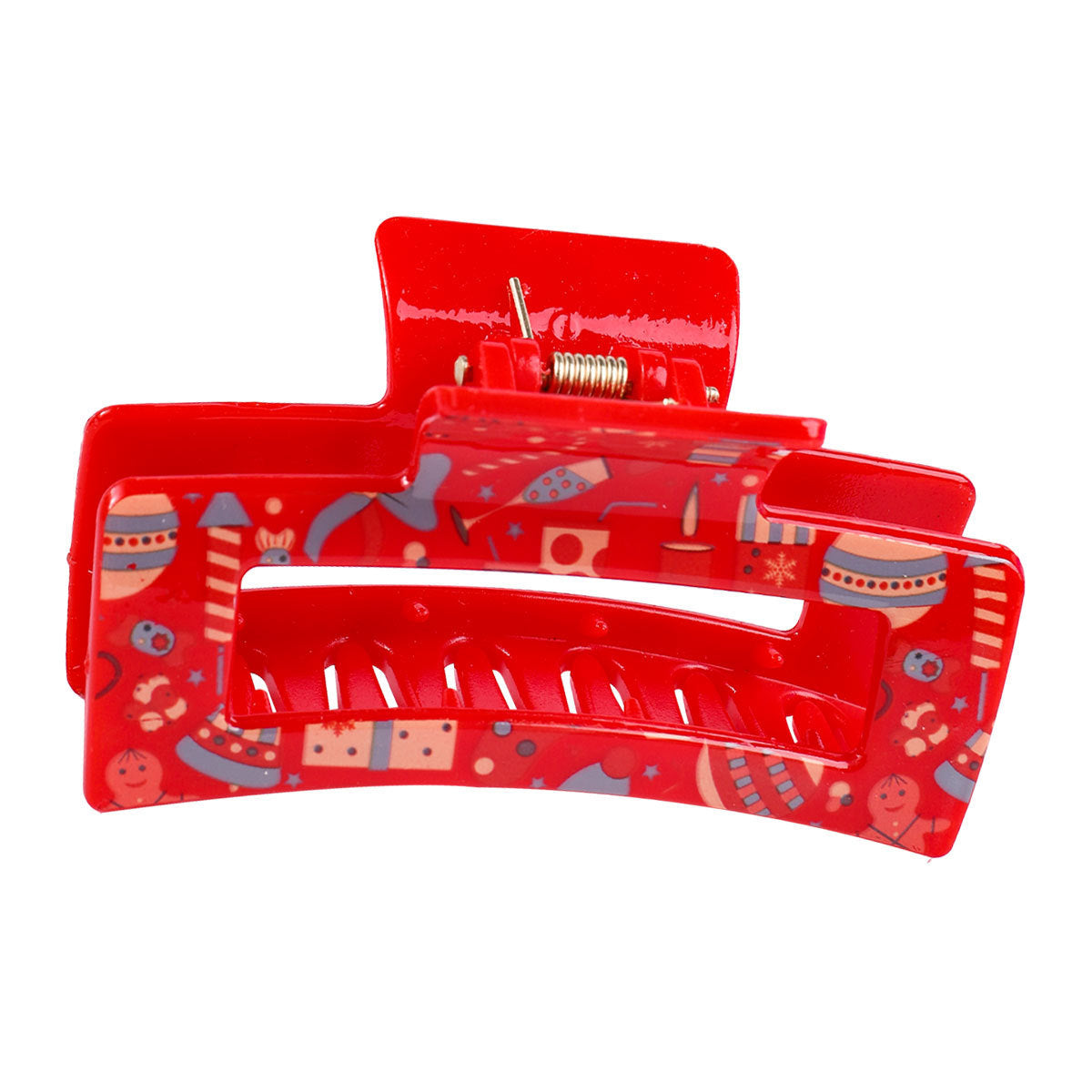 Transparent Printing Grip Back Head Updo Lady