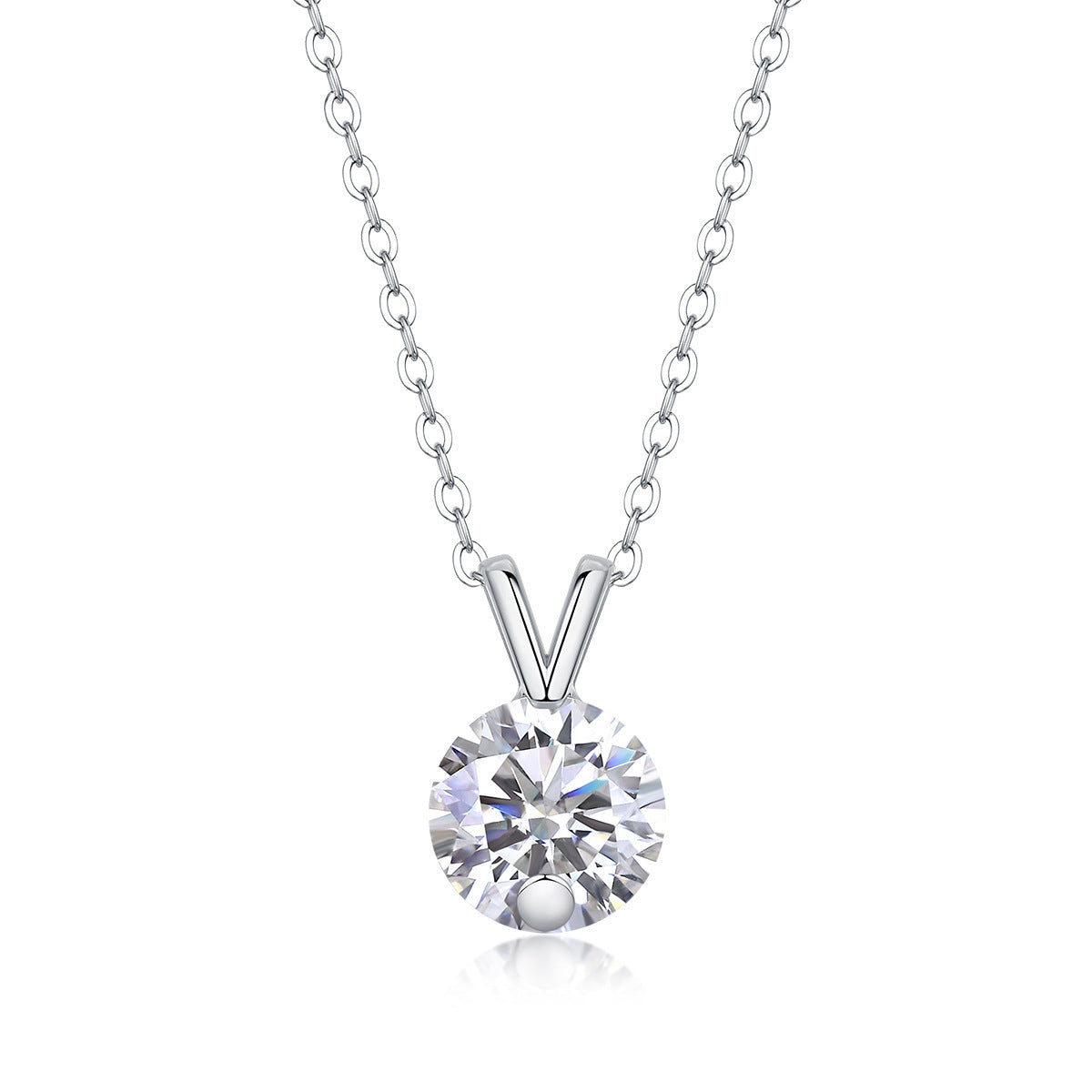 Moissanite Yis Style Horse Eye Pendant Necklace