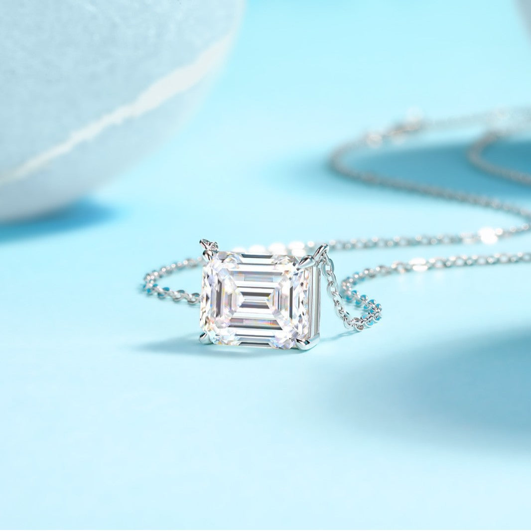 Moissanite Yis Style Horse Eye Pendant Necklace