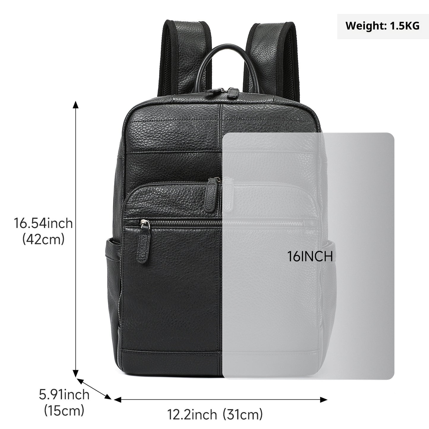 Top Layer Cowhide Backpack Leisure