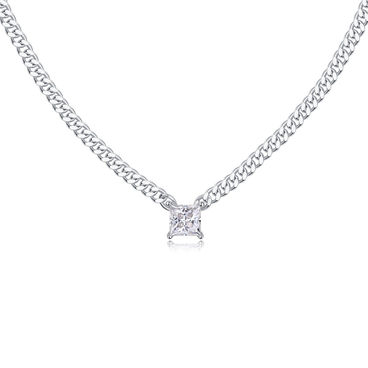 Moissanite Yis Style Horse Eye Pendant Necklace