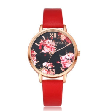 High Quality Leather Strap Women Watch (Rose Gold)