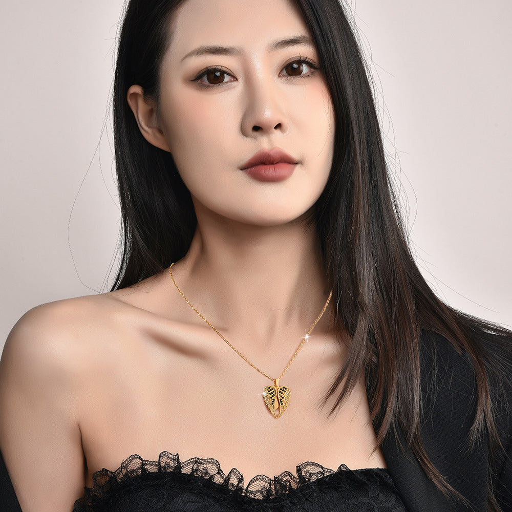 Personalized Name Heart Necklace Zirconia