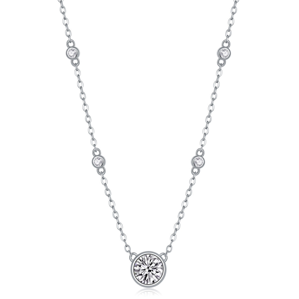 Moissanite Yis Style Horse Eye Pendant Necklace