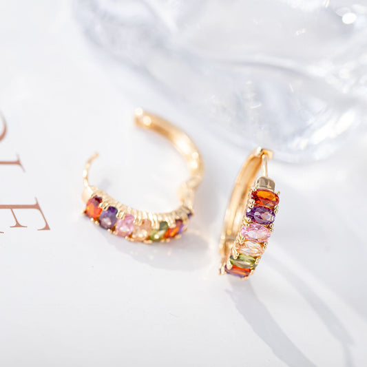 Zirconium Single Stud Earrings