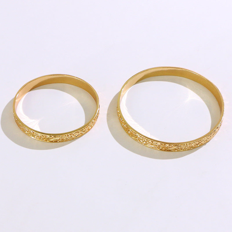 Personalized European And American Retro Clan Style Rose Gold Flower Bracelet