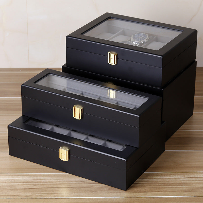 Black Matte Baked Paint Jewelry Organizer Display Box