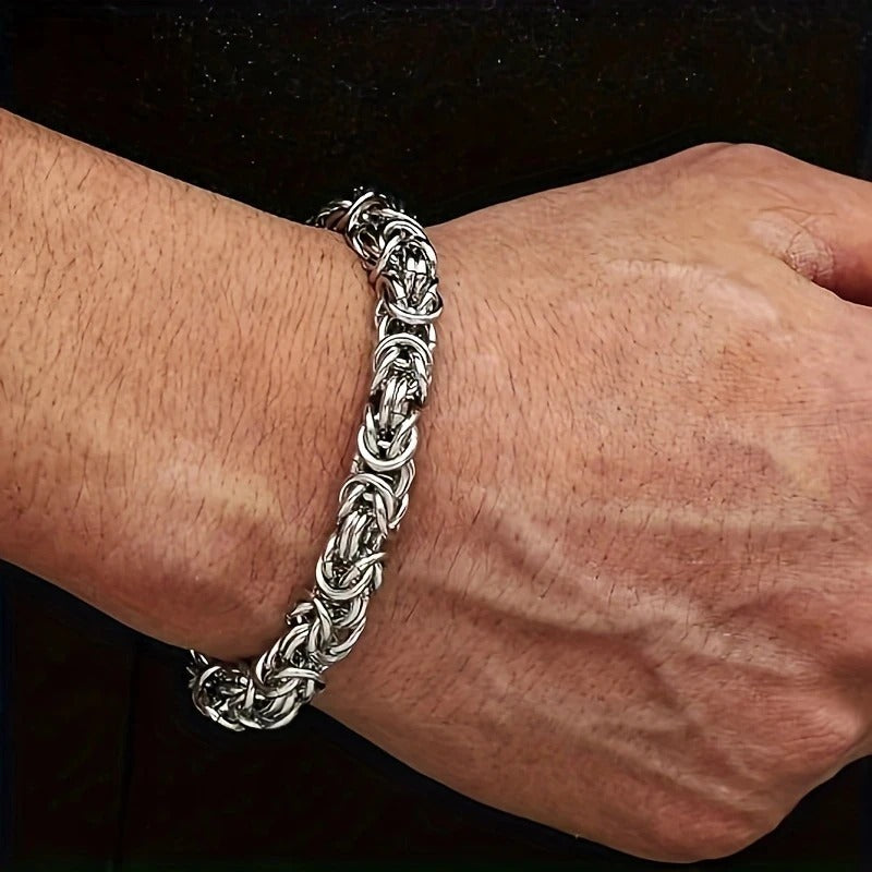 Vintage Braided Titanium Steel Bracelet For Men - Hip Hop