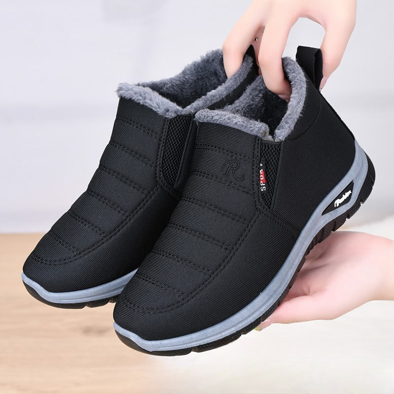 Winter Fleece-lined Thick Non-slip Wear-resistant Shoes For The Old