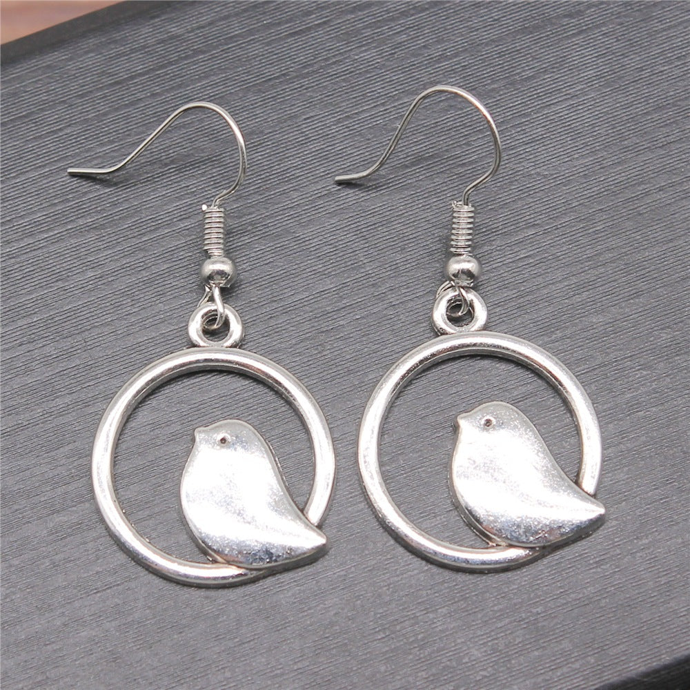 Handmade Retro Bird Earrings