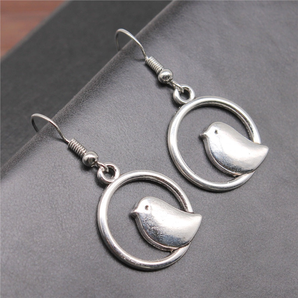 Handmade Retro Bird Earrings