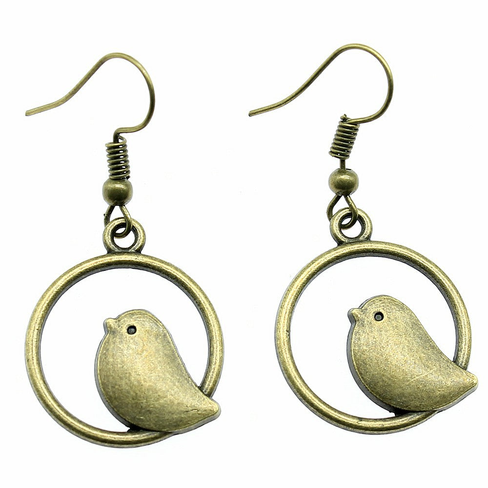 Handmade Retro Bird Earrings