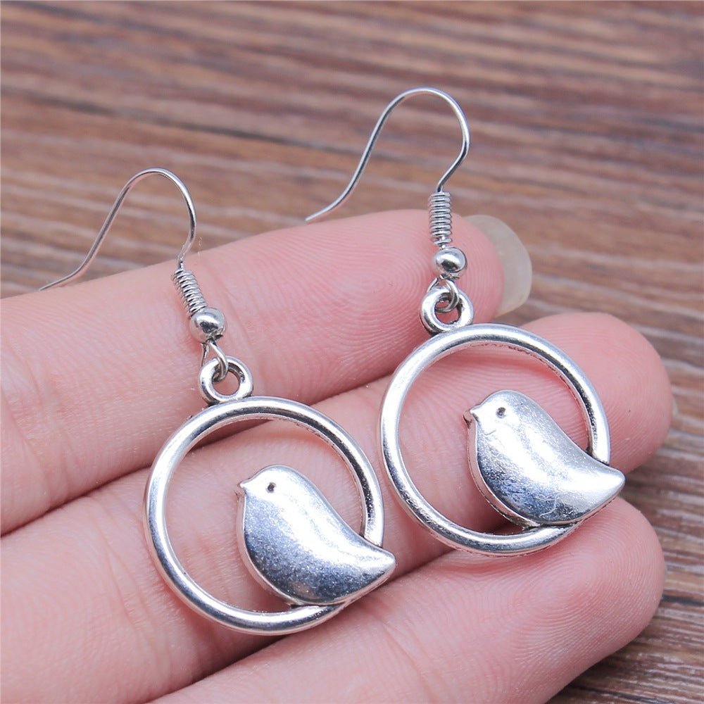 Handmade Retro Bird Earrings