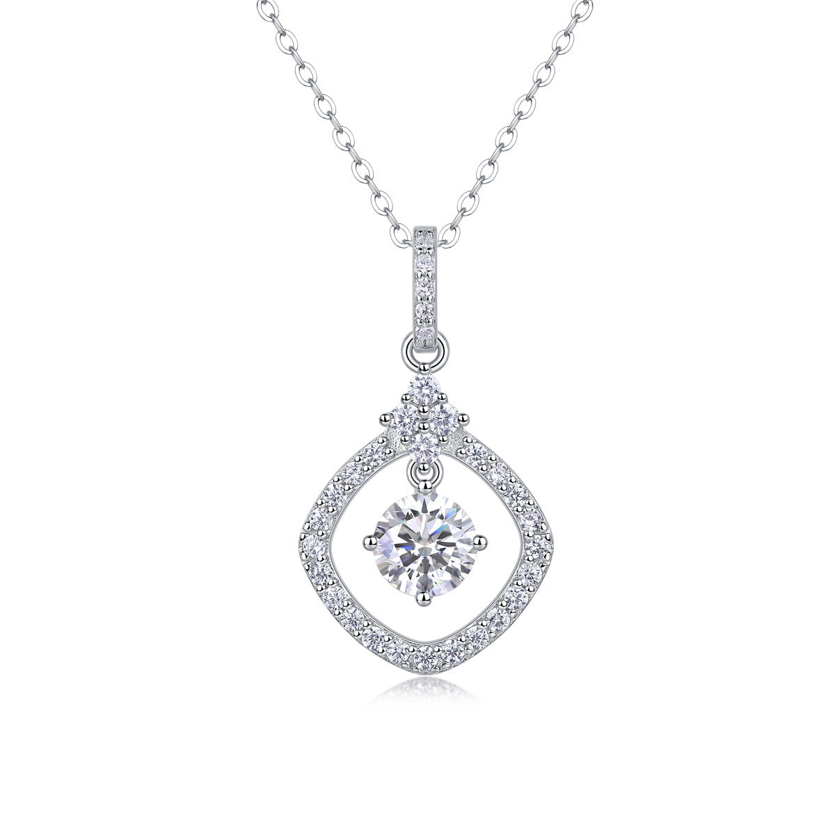 Moissanite Yis Style Horse Eye Pendant Necklace
