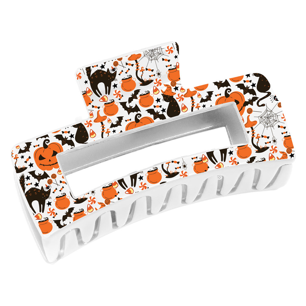 Transparent Printing Grip Back Head Updo Lady