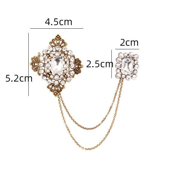 Collar Flower Shirt Brooch Pin for Men