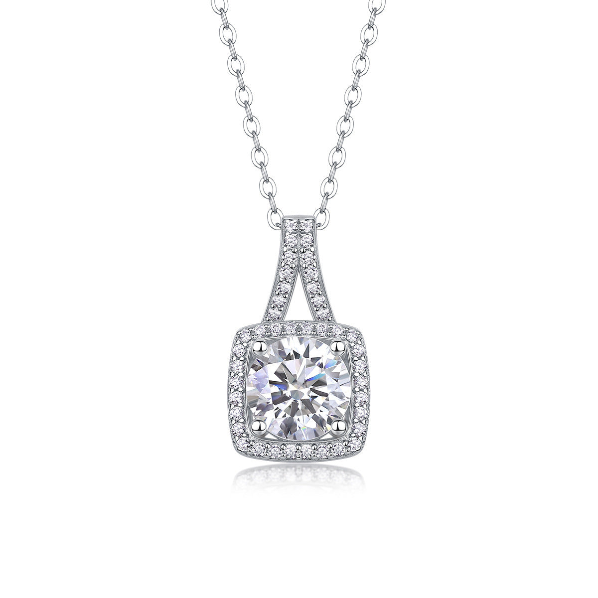 Moissanite Yis Style Horse Eye Pendant Necklace