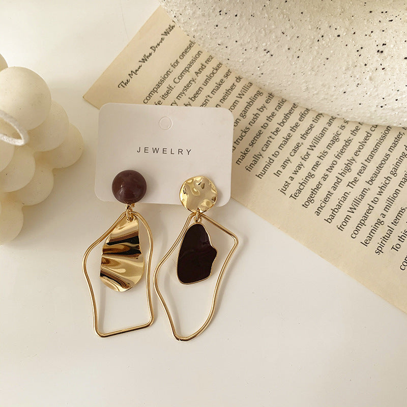 Pierced Clip Silver Pins Earrings