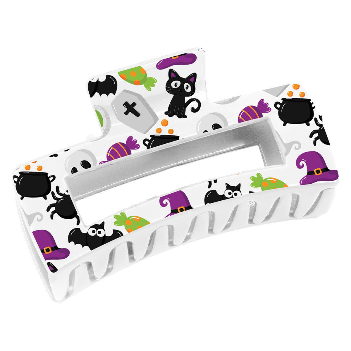 Transparent Printing Grip Back Head Updo Lady