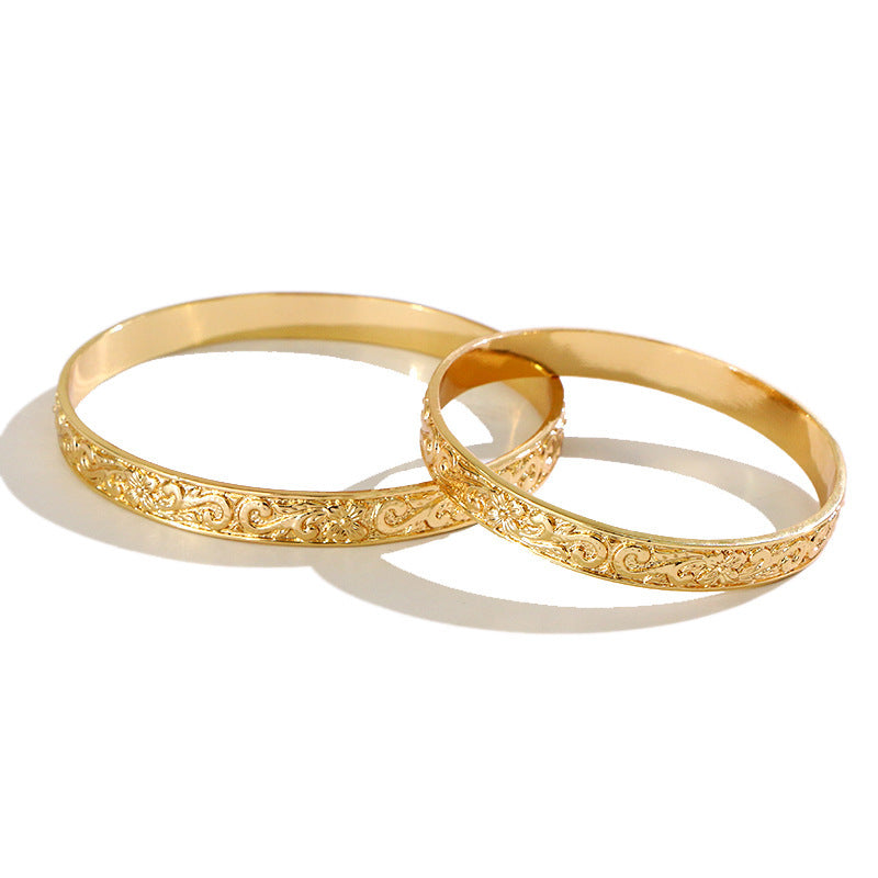 Personalized European And American Retro Clan Style Rose Gold Flower Bracelet