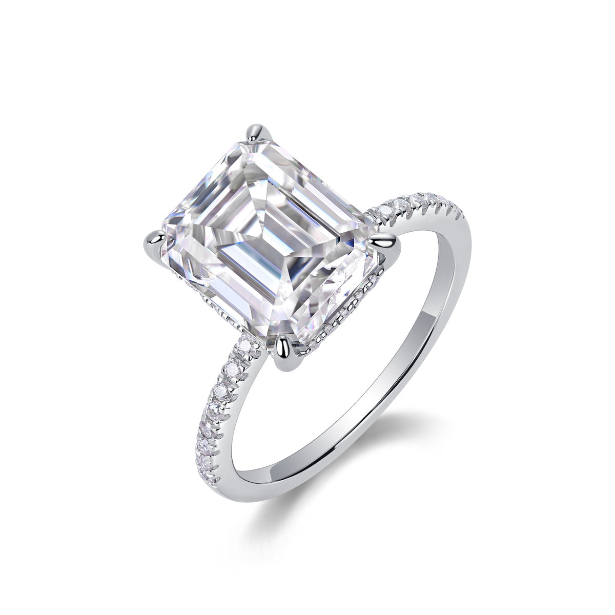 Diamond Ring with Moissanite S925 Sterling Silver