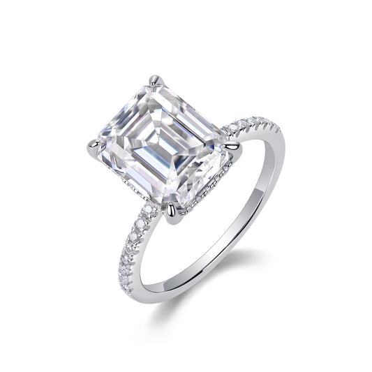 Diamond Ring with Moissanite S925 Sterling Silver