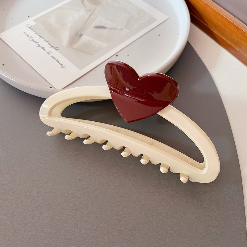 Shark Semicircle Hair Claw (Love Heart-Shaped)