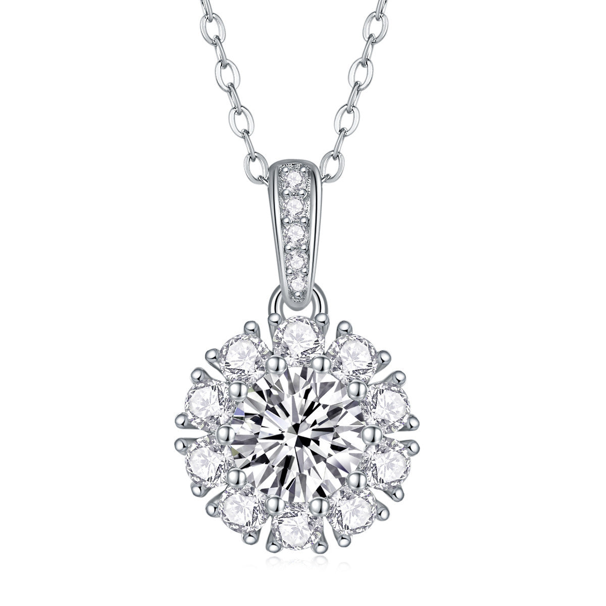 Moissanite Yis Style Horse Eye Pendant Necklace