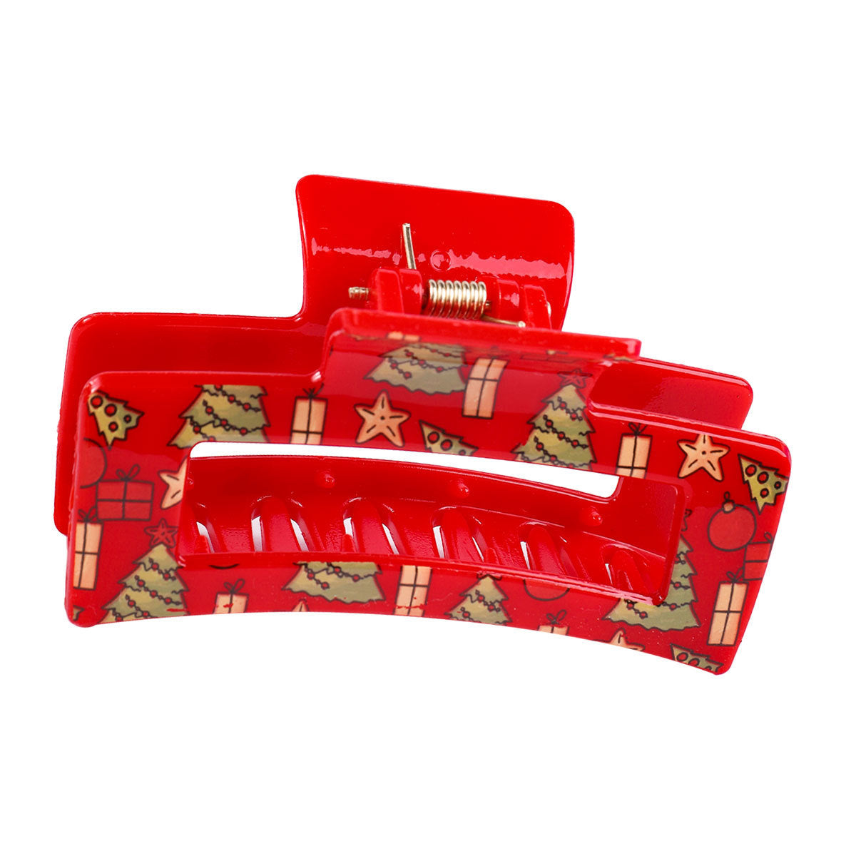 Transparent Printing Grip Back Head Updo Lady