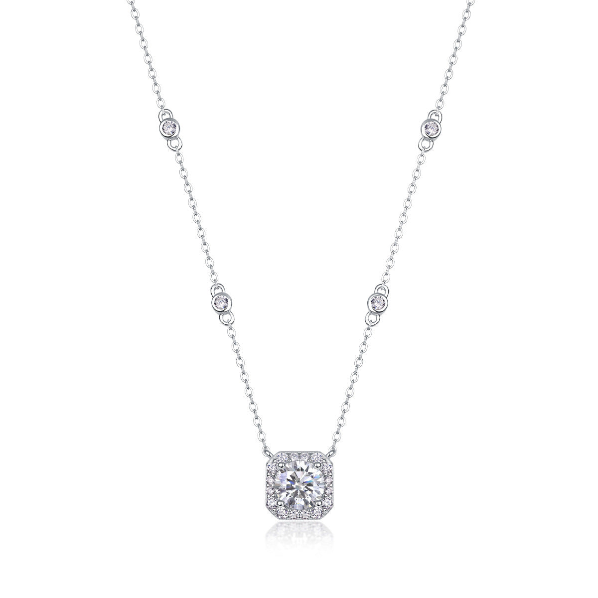 Moissanite Yis Style Horse Eye Pendant Necklace