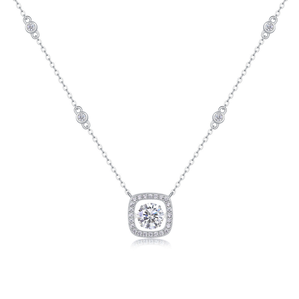 Moissanite Yis Style Horse Eye Pendant Necklace