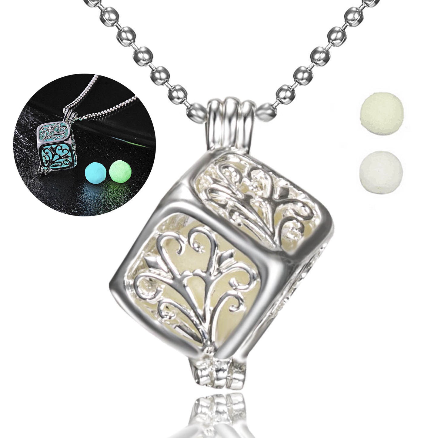Moon Square – Glow in the Dark Necklace