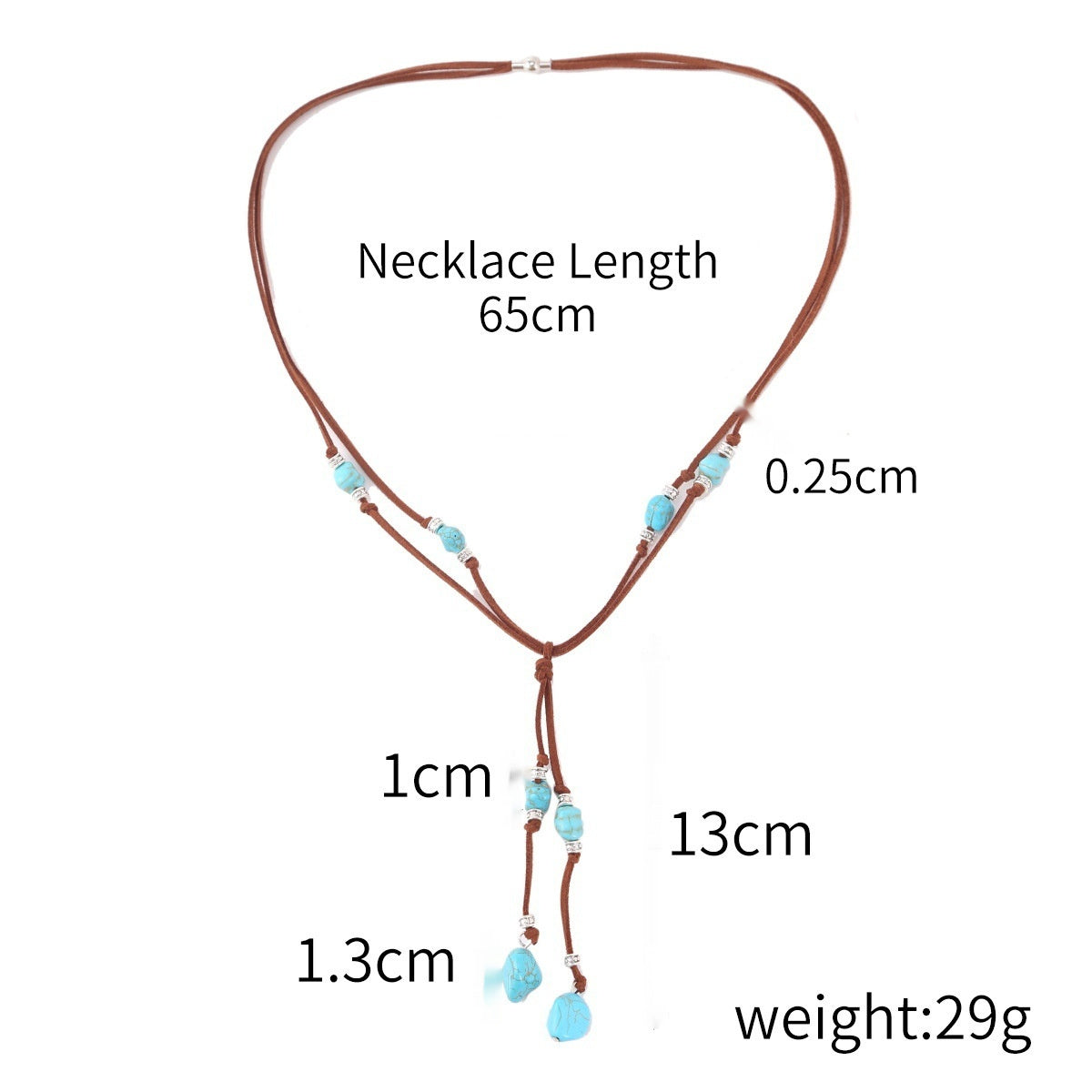 Bohemian Natural Stone Long Retro Necklace