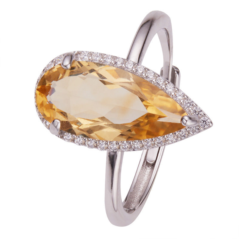 Natural Topaz Citrine Necklace Set