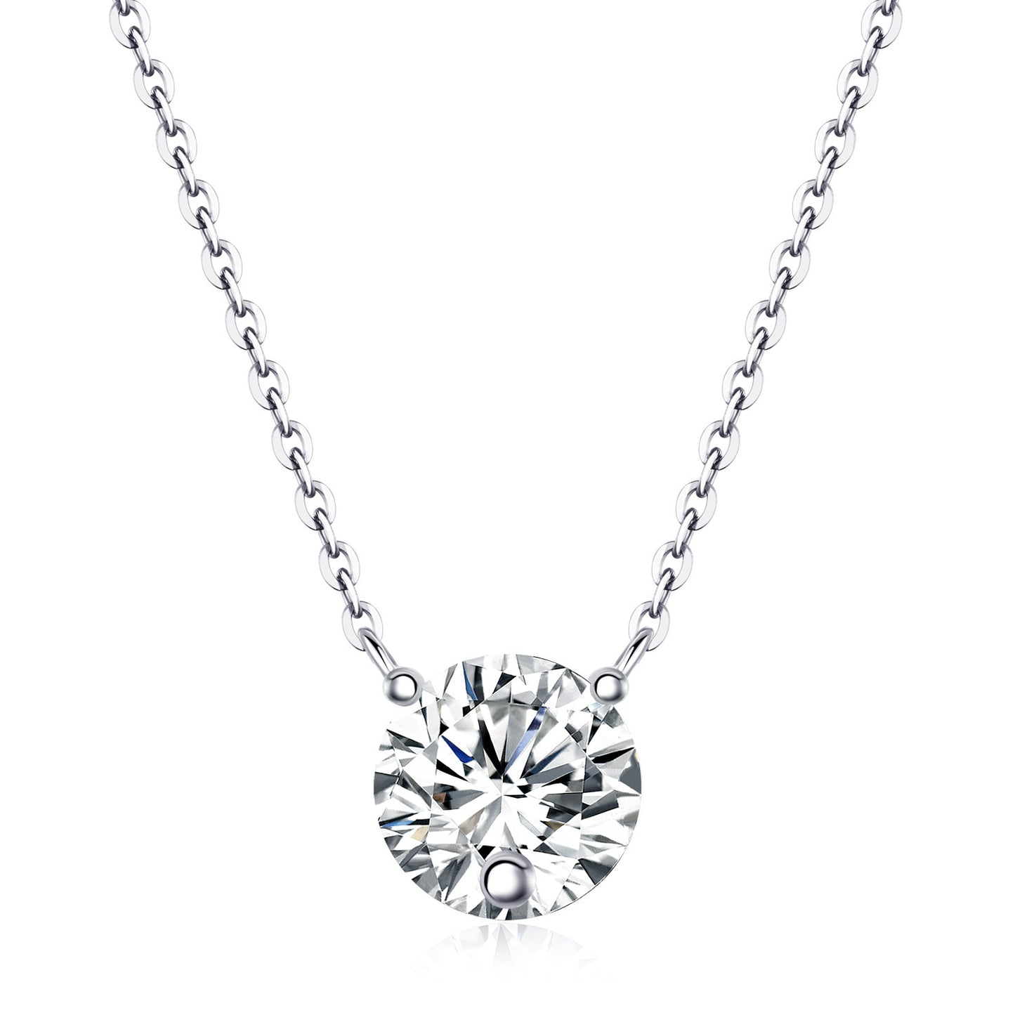 Moissanite Yis Style Horse Eye Pendant Necklace