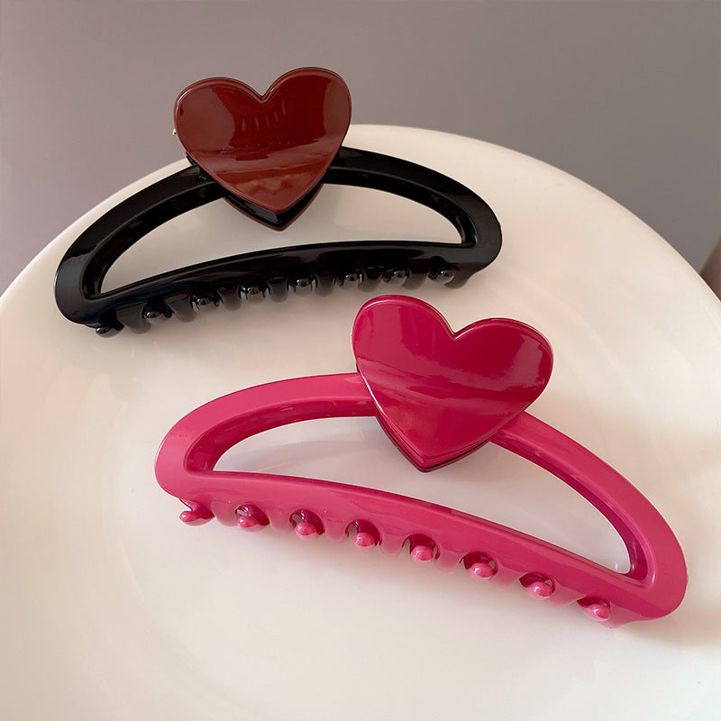 Shark Semicircle Hair Claw (Love Heart-Shaped)