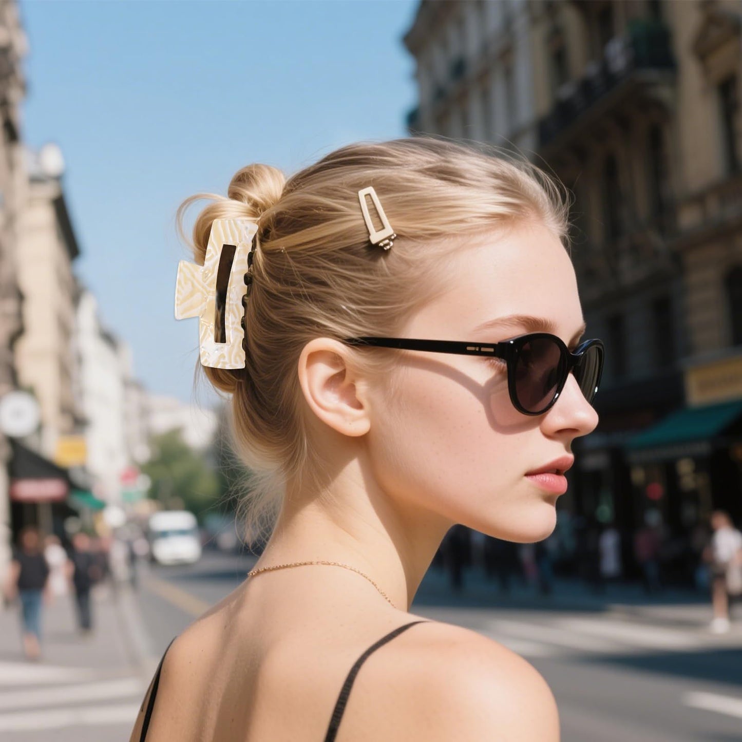 Tortoise Acrylic Hair Claw (4Pcs)