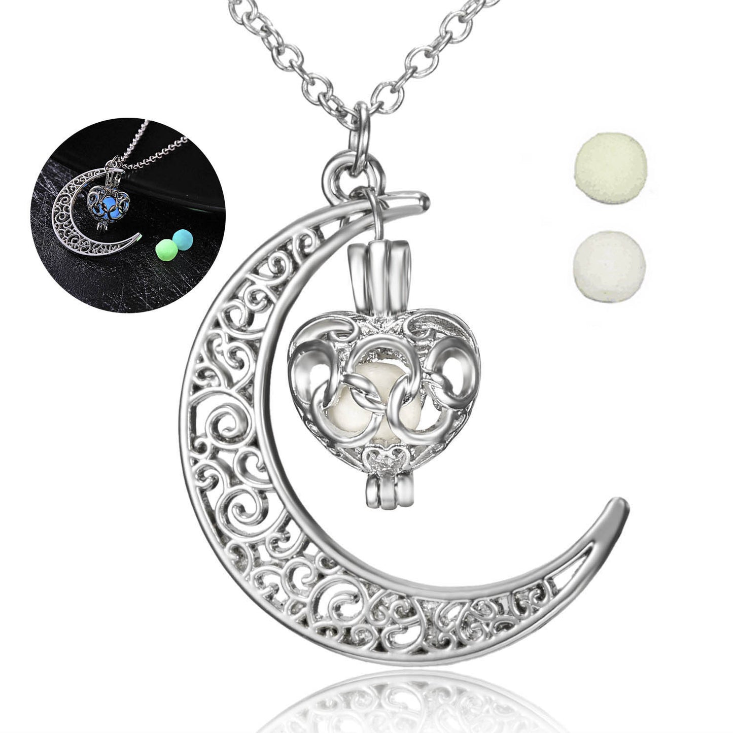 Moon Square – Glow in the Dark Necklace