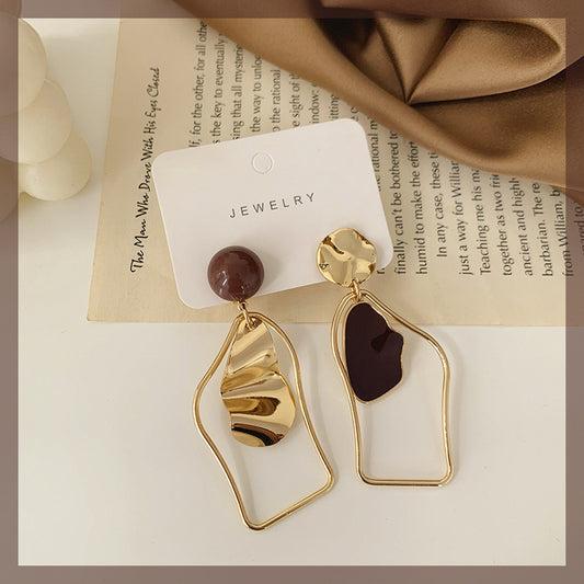 Pierced Clip Silver Pins Earrings