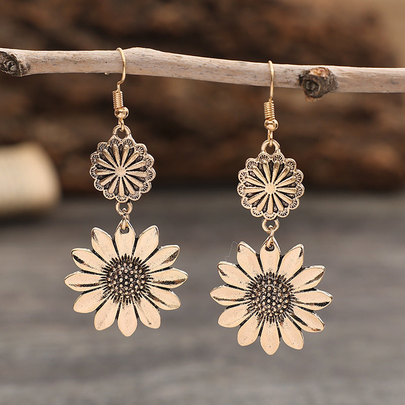 Retro Sunflower Earrings